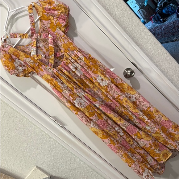 Anthropologie Kachel Smocked Floral Maxi Dress - Picture 11 of 14
